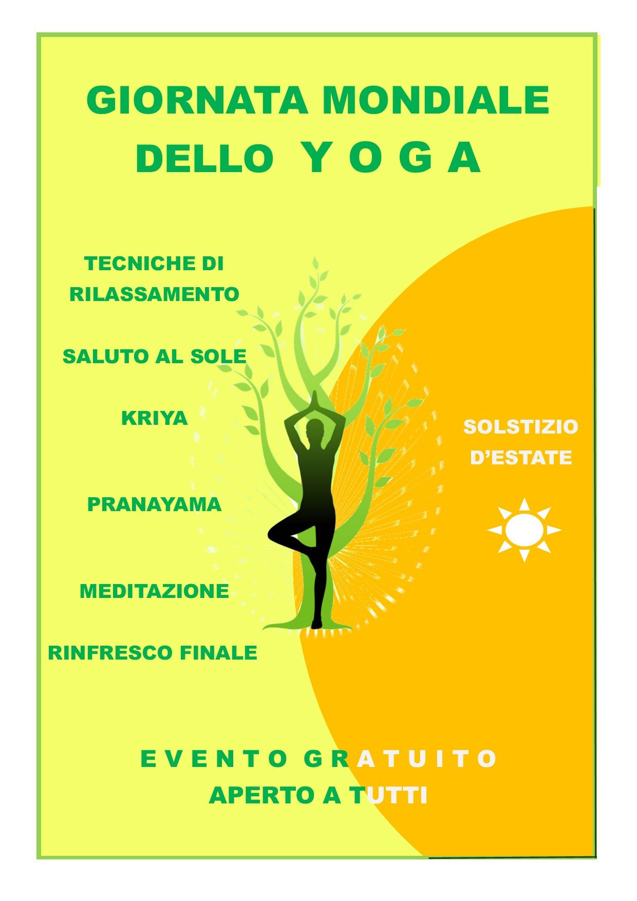 GIORNATA MONDIALE DELLO YOGA SOLSTIZIO D’ESTATE